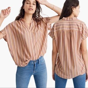 MADEWELL • Rainbow Stripe Central Button Down Shirt